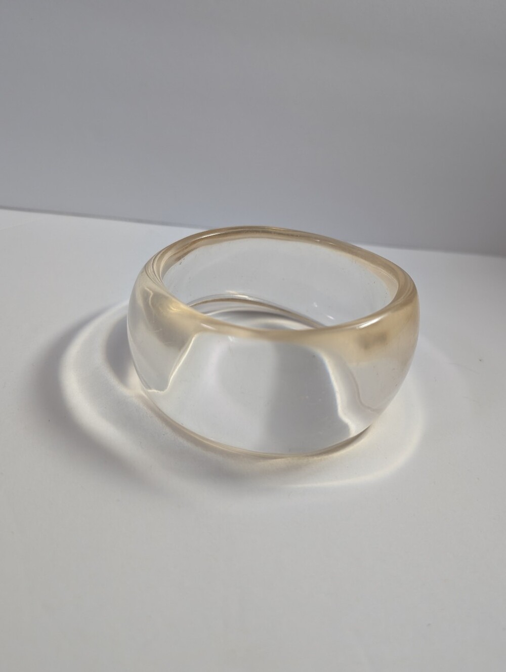 Vintage Clear Lucite Chunky Bangle